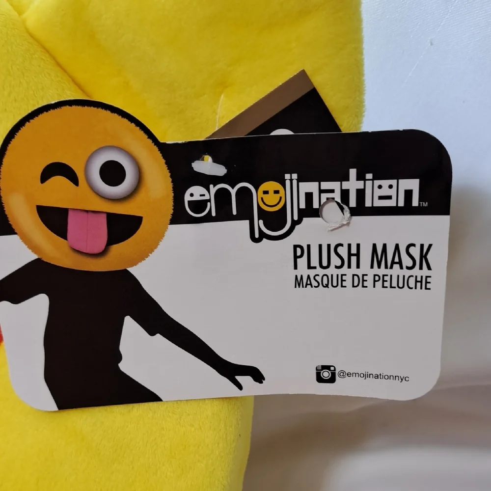 Plush Kids Face Mask - Yellow and Red
